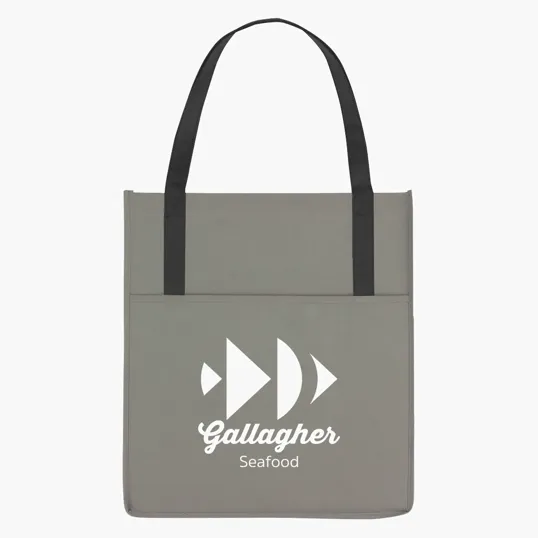 Non-Woven Shopper's Pocket Recycled Tote Bag — view 4