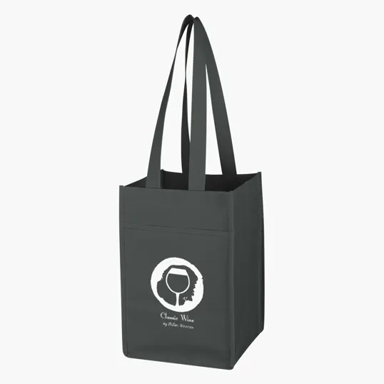 Non-Woven 4 Bottle Wine Tote Bag — view 2