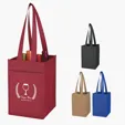 Non-Woven 4 Bottle Wine Tote Bag — view 3