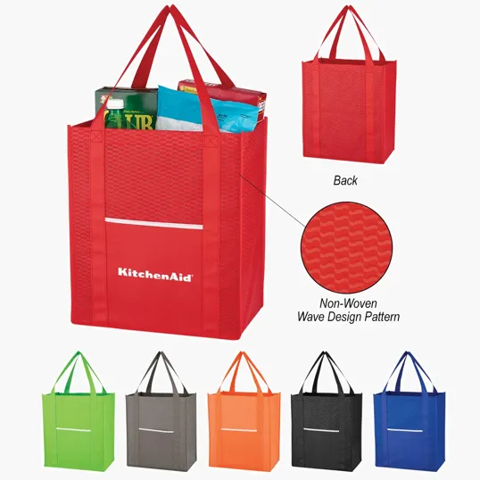 WAVE DESIGN Non-Woven Wave Shopper Tote Bag — view 5