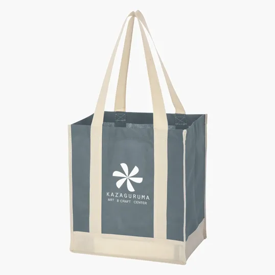 Non-Woven Two-Tone Shopper Tote Bag — view 7