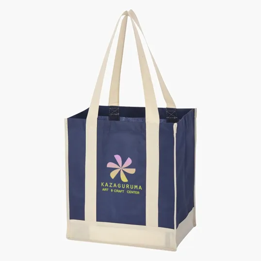 Non-Woven Two-Tone Shopper Tote Bag — view 2