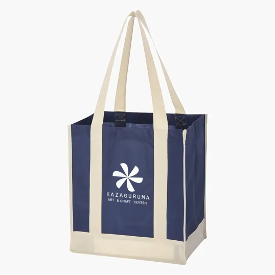 Non-Woven Two-Tone Shopper Tote Bag — view 8