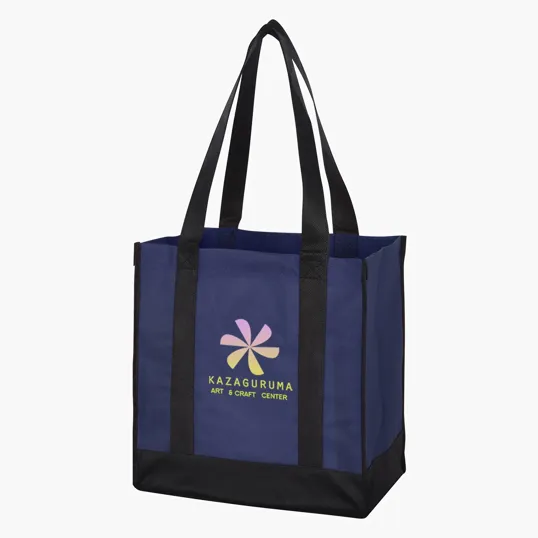 Non-Woven Two-Tone Shopper Tote Bag — view 4