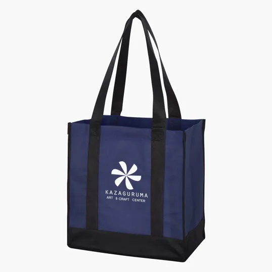 Non-Woven Two-Tone Shopper Tote Bag — view 10