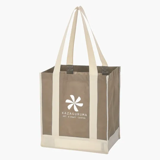 Non-Woven Two-Tone Shopper Tote Bag — view 11