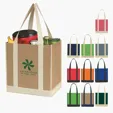 Non-Woven Two-Tone Shopper Tote Bag — view 6
