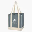 Non-Woven Two-Tone Shopper Tote Bag — view 7