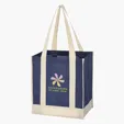 Non-Woven Two-Tone Shopper Tote Bag — view 2