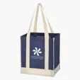 Non-Woven Two-Tone Shopper Tote Bag — view 8
