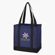 Non-Woven Two-Tone Shopper Tote Bag — view 4