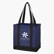 Non-Woven Two-Tone Shopper Tote Bag — view 10