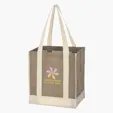 Non-Woven Two-Tone Shopper Tote Bag — view 5