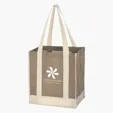 Non-Woven Two-Tone Shopper Tote Bag — view 11