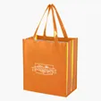 Shiny Laminated Non-Woven Tropic Shopper Tote Bag — view 2
