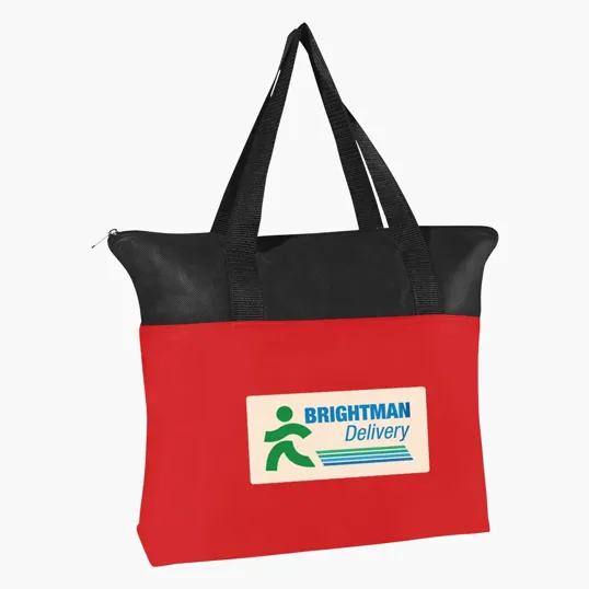 Non-Woven Zippered Recycled Tote Bag — view 2