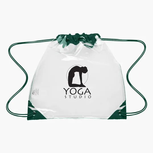 Touchdown Clear EVA Drawstring Backpack — view 3