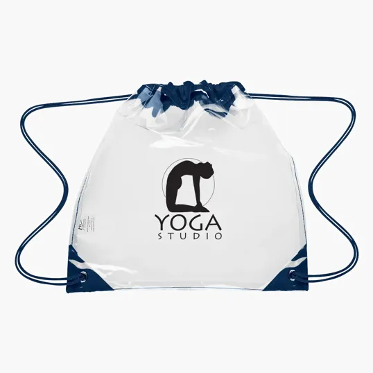 Touchdown Clear EVA Drawstring Backpack — view 4