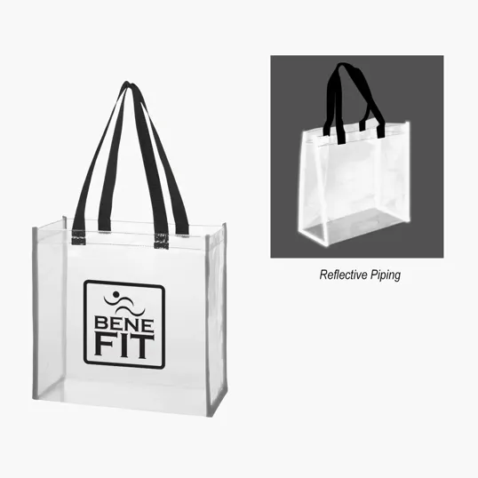 Clear EVA Reflective Tote Bag with 6" Gusset