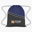Non-Woven Two-Tone Sports Pack with Zippered Pocket — view 2