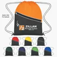 Non-Woven Two-Tone Sports Pack with Zippered Pocket — view 9