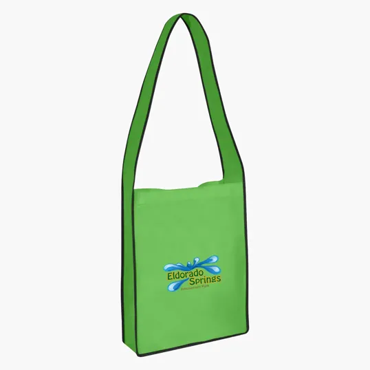 Non-Woven Messenger Tote Bag with Hook and Loop Closure