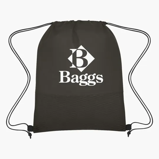Wave Design Non-Woven Drawstring Bag — view 4