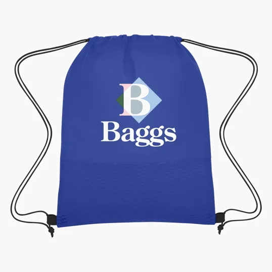 Wave Design Non-Woven Drawstring Bag — view 3