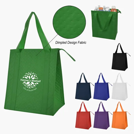 Dimples Non-Woven Cooler Tote Bag — view 15