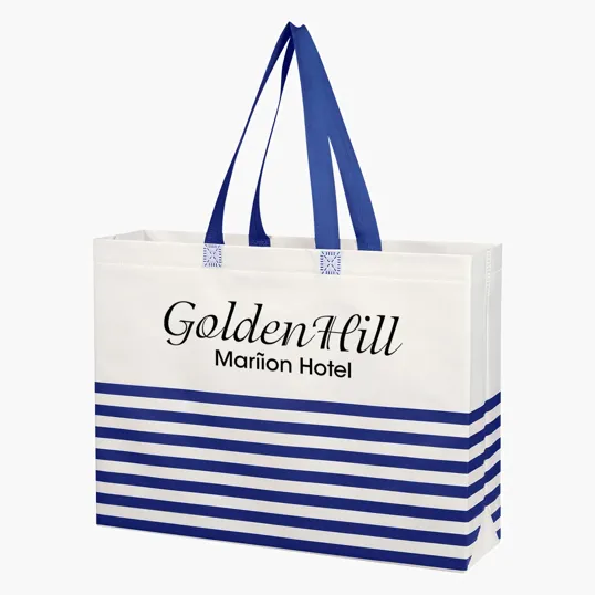Non-Woven Horizontal Stripe Tote Bag — view 9