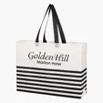 Non-Woven Horizontal Stripe Tote Bag — view 6