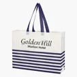 Non-Woven Horizontal Stripe Tote Bag — view 7