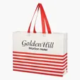 Non-Woven Horizontal Stripe Tote Bag — view 8