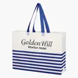 Non-Woven Horizontal Stripe Tote Bag — view 9
