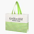Non-Woven Horizontal Stripe Tote Bag — view 10