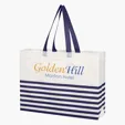 Non-Woven Horizontal Stripe Tote Bag — view 2