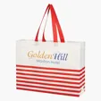 Non-Woven Horizontal Stripe Tote Bag — view 3