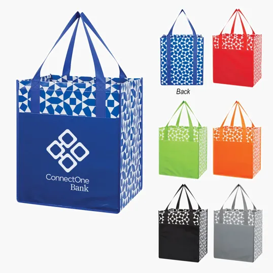 Geometric Non-Woven Shopping Tote Bag — view 2