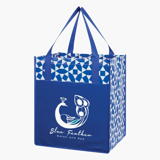 Geometric Non-Woven Shopping Tote Bag