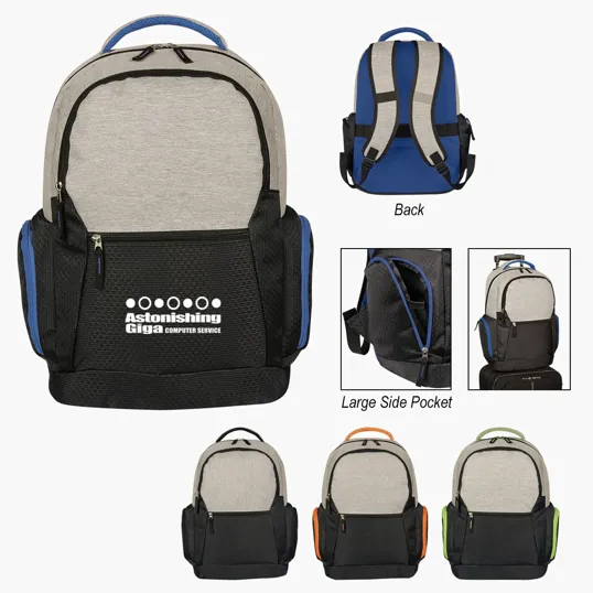 Urban Laptop Backpack with 600D Polycanvas and Honeycomb Ripstop — view 7