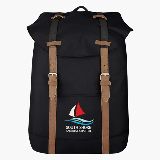 Flap Drawstring Backpack