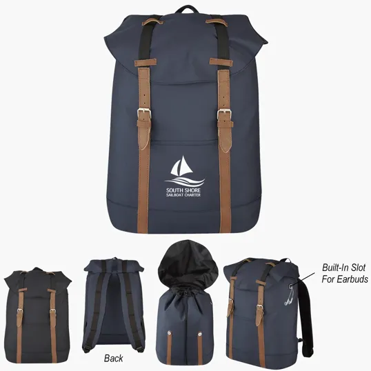Flap Drawstring Backpack — view 5