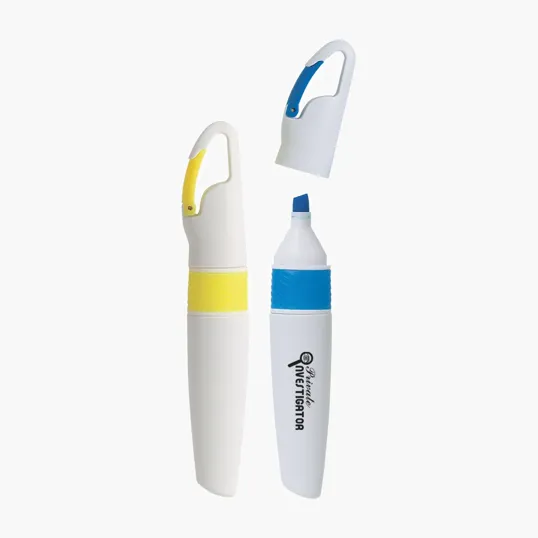 Carabiner Highlighter with Chisel Tip