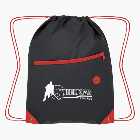 Color Pop Recycled Drawstring Bag — view 10
