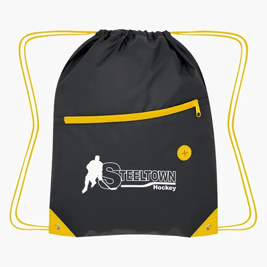 Color Pop Recycled Drawstring Bag — view 12
