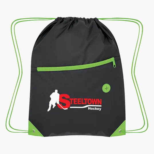 Color Pop Recycled Drawstring Bag