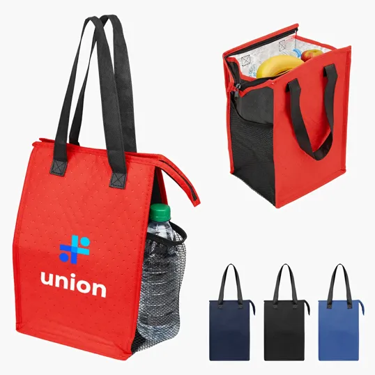 Dimples rPET Non-Woven Cooler Tote Bag — view 4