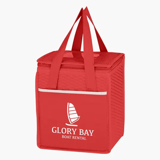 Wave Design Non-Woven Kooler Lunch Bag — view 11
