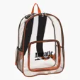Clear Backpack with PVC and Polyester Construction