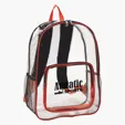 Clear Backpack with PVC and Polyester Construction — view 2